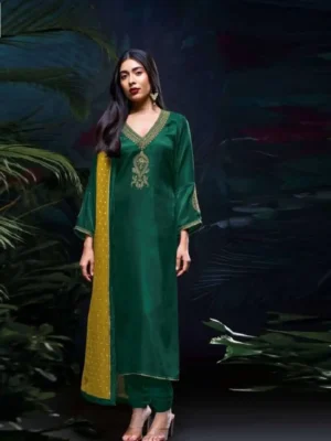 Gazi Silk With Embroidery