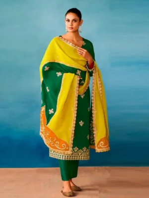 Russian Silk With Embroidery Dress